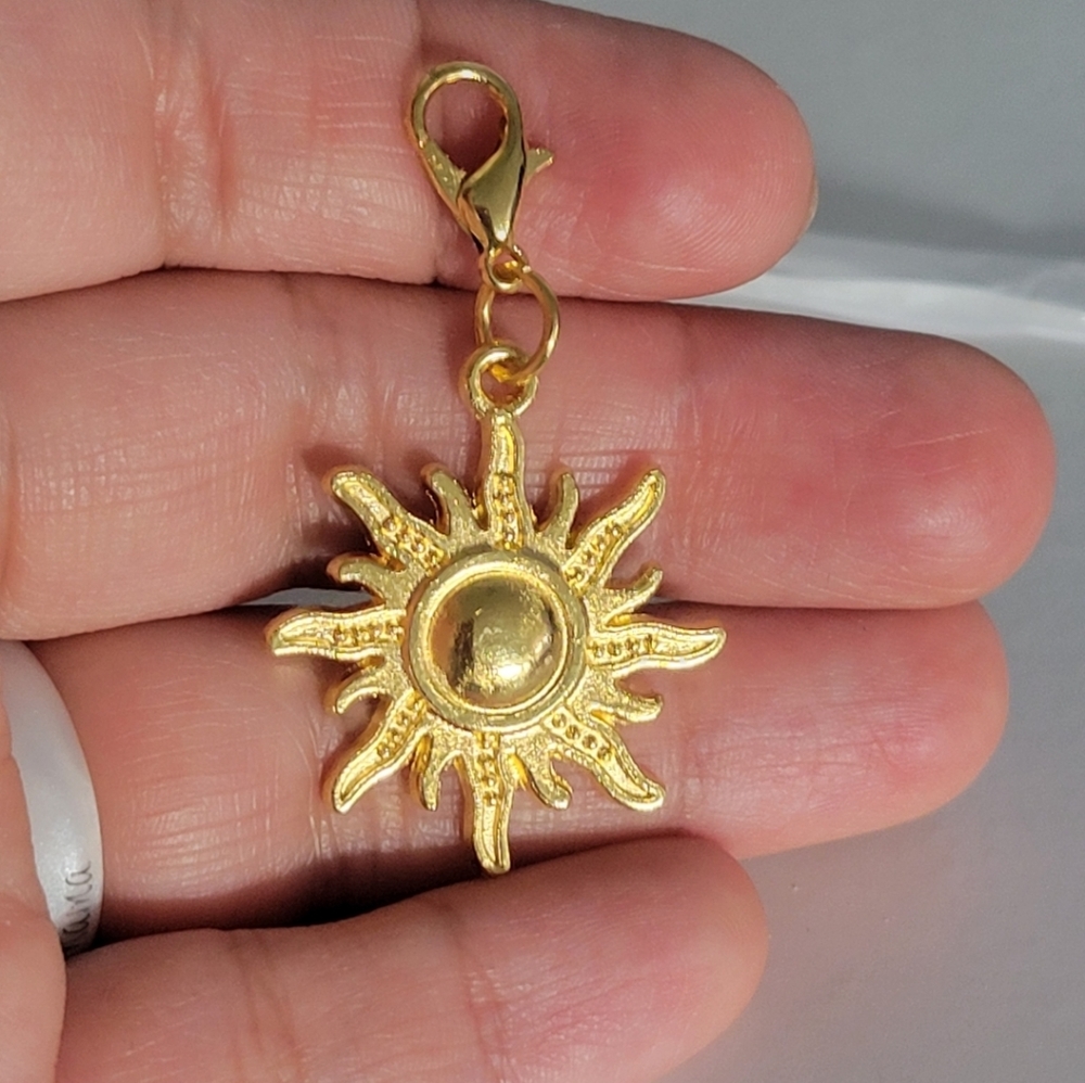 Clip On Sun charms planner charms clipon dreadlock beads bracelet charms